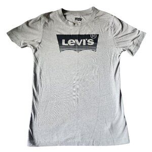 Levi's Short Sleeve Logo Tee Gray Black Youth Boys XL